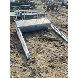 HEADACHE RACK W/ BUILT IN TOOL BOXCHECKER PLATE