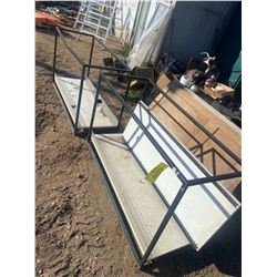 2 METAL FRAME SHELVES