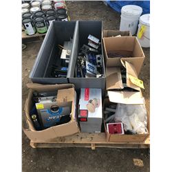 PALLET OF HOSE FITTINGS AND METERS, BALASTS