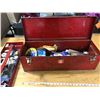 Image 4 : RED TOOL BOX W/ PLUMBING AND ELETRICAL