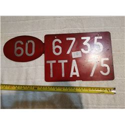 RARE LARGE LICENSE PLATE