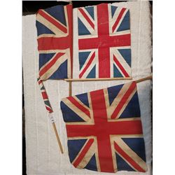 4 SMALLER UNION JACK WAVING FLAGS