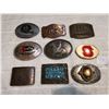 Image 1 : LOT OF 9 BELT BUCKLES