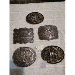 HESSTON NATIONAL RODEO FINALS BELT BUCKLES LOT