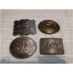 HESSTON NATIONAL RODEO FINALS BELT BUCKLES LOT