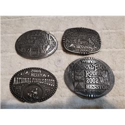 HESSTON NATIONAL RODEO FINALS BELT BUCKLES LOT