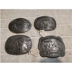 HESSTON NATIONAL RODEO FINALS BELT BUCKLES LOT