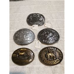 HESSTON NATIONAL RODEO FINALS BELT BUCKLES LOT