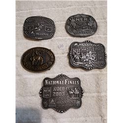 HESSTON NATIONAL RODEO FINALS BELT BUCKLES LOT