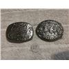 Image 1 : 2 SMALL RARE JUNIOR NATIONAL RODEO FINAL BELT BUCKLES