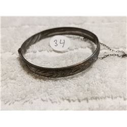 ANTIQUE STERLING SILVER BRACELET, 14 GRAMS