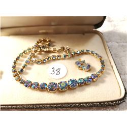 VINTAGE BLUE CRYSTAL SET