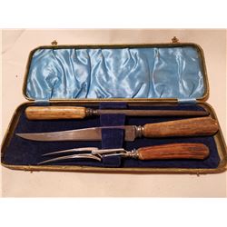 ANTIQUE CARVING SET