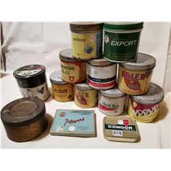 13 TOBACCO TINS