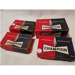 OLD CHAMPION BOXES WITH SPARK PLUGS (LOT 1)