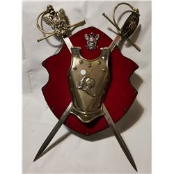 SWORDS ON PLAQUE, DOUBLE HEADED EAGLES