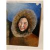 Image 2 : BEAUTIFUL UNKNOWN ARTIST ESKIMO OIL PAINTING 17" X 13"