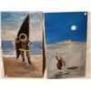 Image 2 : 2 14"X23" OIL PAINTINGS ON BOARDS, ARTIST UNKNOWN