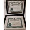 Image 1 : 1949 CO-OP AND 1927 SPRING JUNE SHARES, FRAMED