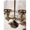 Image 5 : 2 ITALIAN BRASS VASES & BRASS LITE STAND
