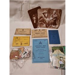 PAPER RELATED LOT, RATION BOOKS, COUPONS, ETC