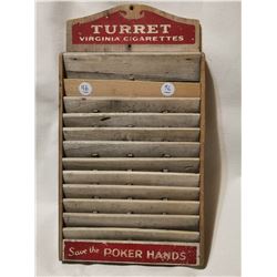 TURRET RARE POKER HANDS HOLDER, ANTIQUE