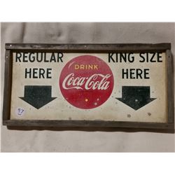 COCA-COLA CIGS DISPLAY 12" X 6"