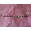Image 1 : TENNIS BRACELET, SILVER TONE, MULTI-COLORED RHINESTONES