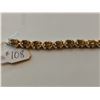 Image 1 : STERLING SILVER TENNIS BRACELET WITH CITRINE STONES, 7 1/2"