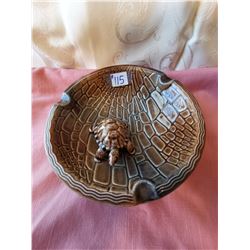 Wade porcelain turtle ashtray, 7”
