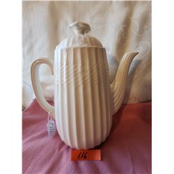 Spode Coffee pot, “Chelsea Wicker” pattern, made in England