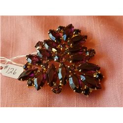 Purple rhinestone broach, Julianna style