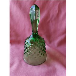 Fenton, green hobnail bell