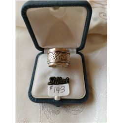 Sterling silver band, designer ring, size 7