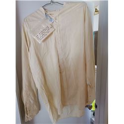Cotton broadcloth shirt, with provenance, 15”neck, dated 1927
