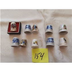 Lot of porcelain/china thimbles (10)