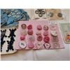 Image 3 : Lot vintage carded buttons, 191-1960