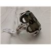Image 2 : Sterling ring, smokey topaz glass stone, size 7