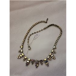 Sherman aurora borealis rhinestone necklace