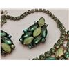 Image 2 : Green Rhinestone necklace and clip earrings