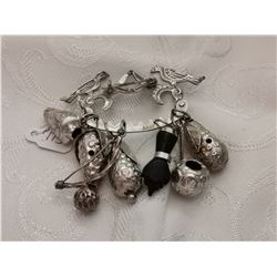 Scandinavian broach, European mark AG 90 for silver