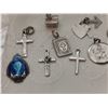 Image 3 : Lot of Sterling religious charms (10)