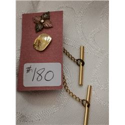 Two 10kt gold tie pins