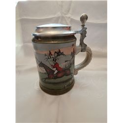 Beer stein, hunting scene, Made in Germany