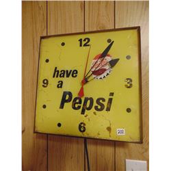 VINTAGE ANTIQUE PEPSI CLOCK CANADIAN NEON RAY CLOCK