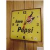 Image 1 : VINTAGE ANTIQUE PEPSI CLOCK CANADIAN NEON RAY CLOCK