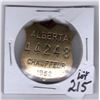 Image 1 : 1952 ALBERTA CHAUFFEUR LICENSE BADGE