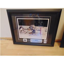 JOHNNY BOWER AUTOGRAPHED OFFICIAL FRAMED HOCKEY PHOTO