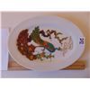 Image 1 : PEOPLES REPUBLIC OF CHINA PEACOCK DECORATIVE OVAL PLATE