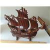 Image 1 : ANTIQUE CAST ALUMINUM SHIP TABLE LAMP WORKS